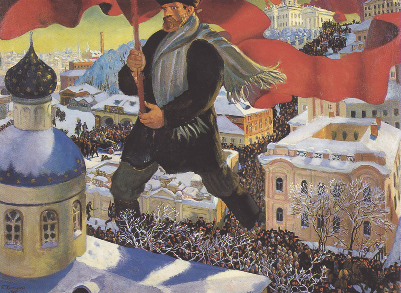 The Bolshevik (1920) by Boris Kustodiev