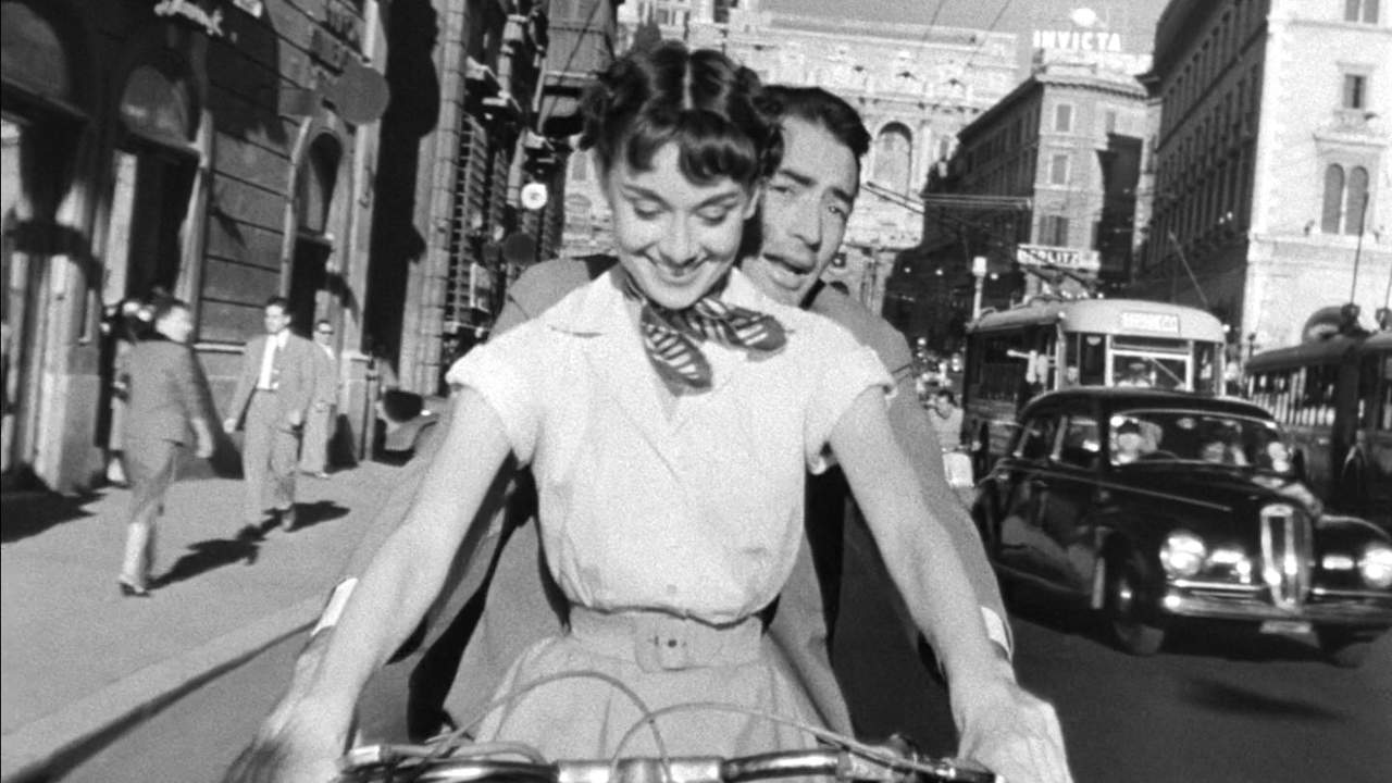 Audrey Hepburn and Gregory Peck in Roman Holiday