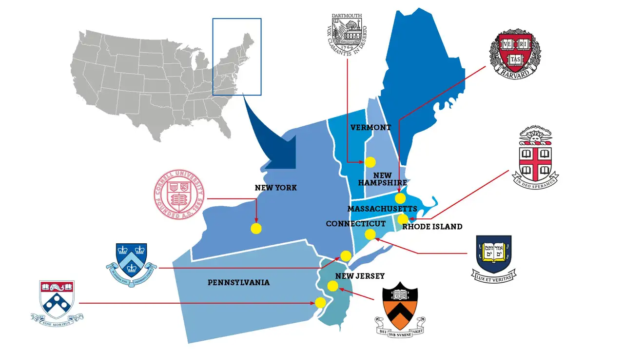 From Harvard to Yale: The Ivy League