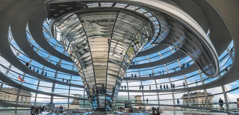 Dome on the German Paliament, Berlin.