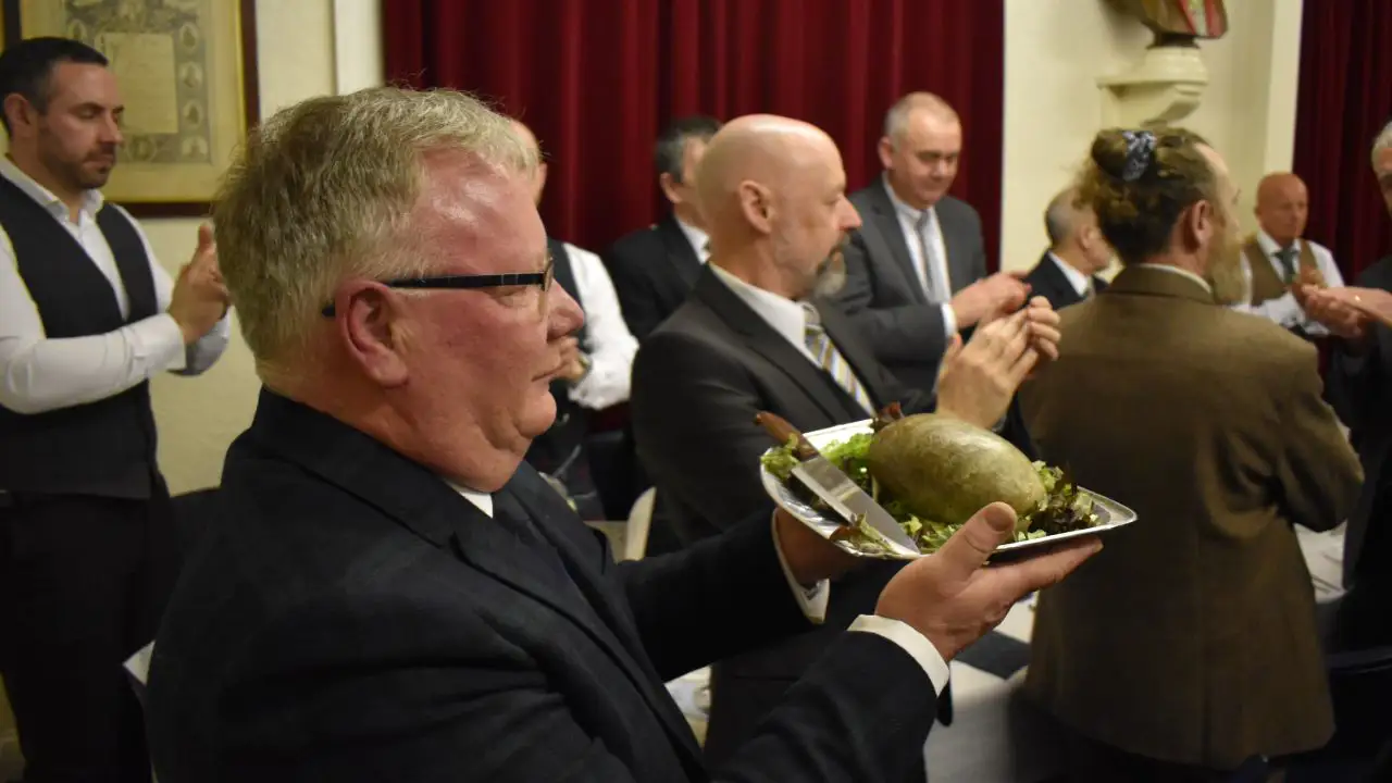 Burns Supper: Bringing in the haggis