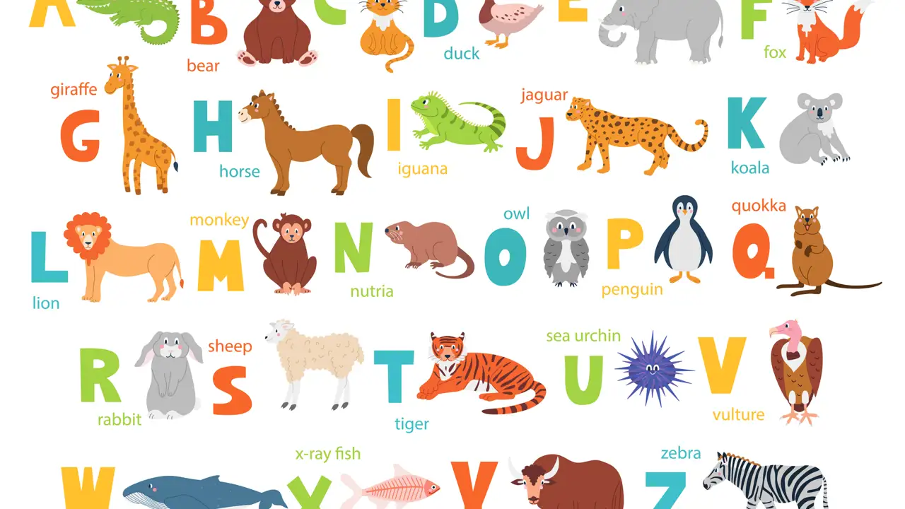 Vocabulario sobre animales en inglés para niños