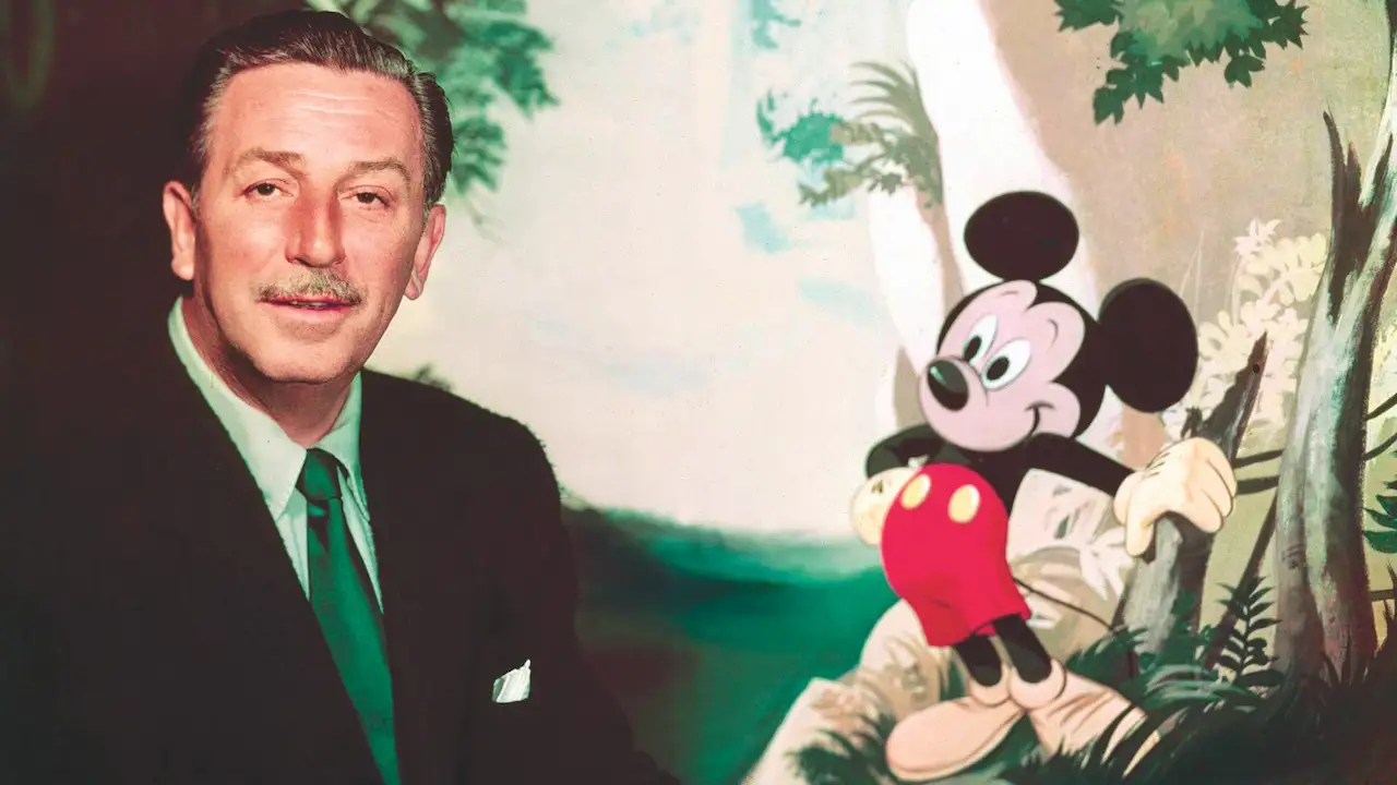 Walt Disney and Mickey Mouse in around 1948.