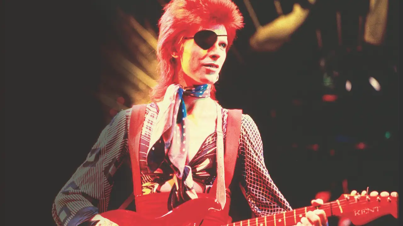 David Bowie in concert in 1970.