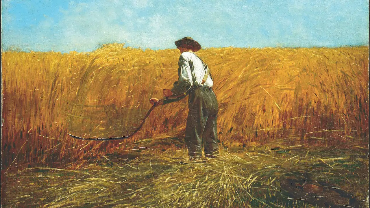 The Veteran in a New Field (1865) by American painter Winslow Homer.