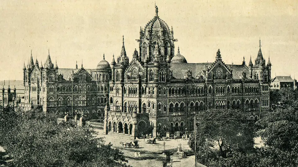 Victoria Terminus train station in Bombay